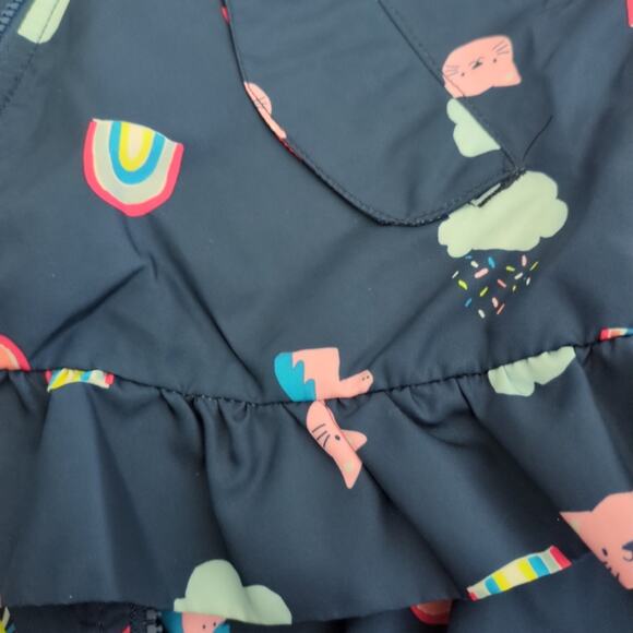 Carter's Girls Navy Blue & Rainbow, Cat, Unicorn Hooded Fleece Lined jacket 3T - Picture 5 of 8